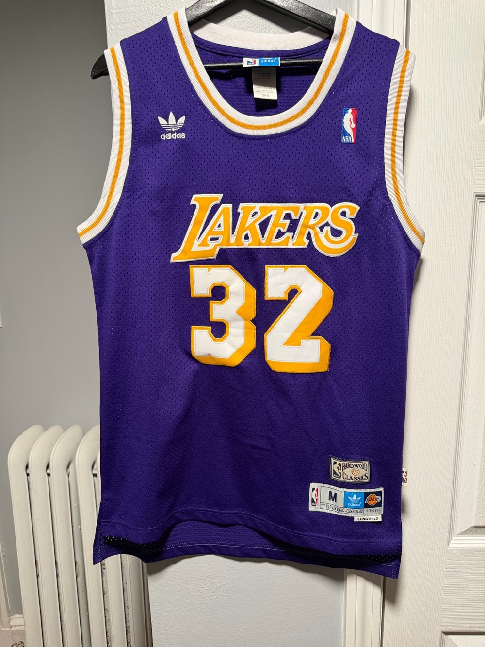 Magic Johnson Lakers #32 adidas Hardwood Classics Jersey Mens Size Medium